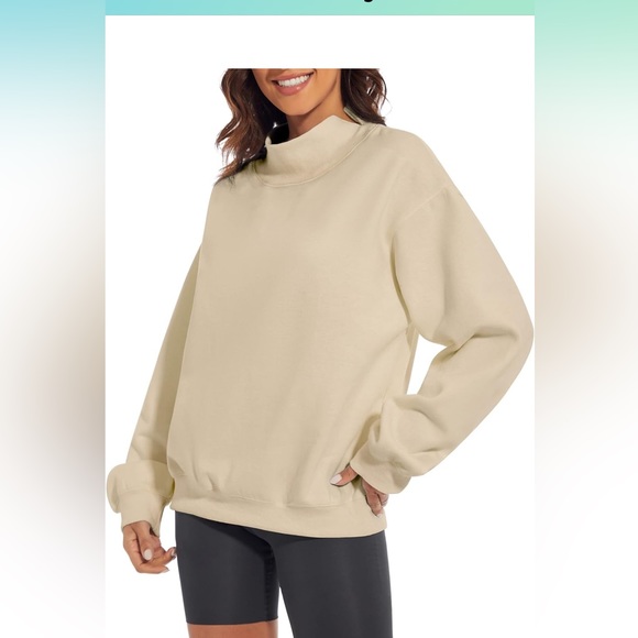 Split Neck Collar Fleece Sweatshirt - Picture 1 of 2